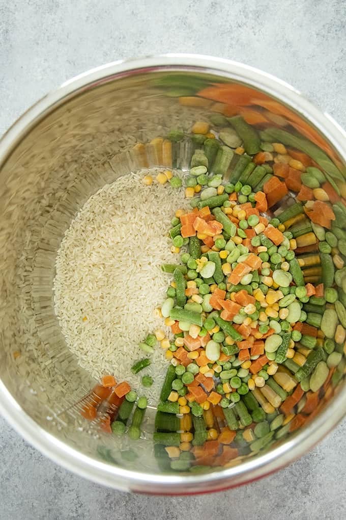 instant pot rice and vegetables