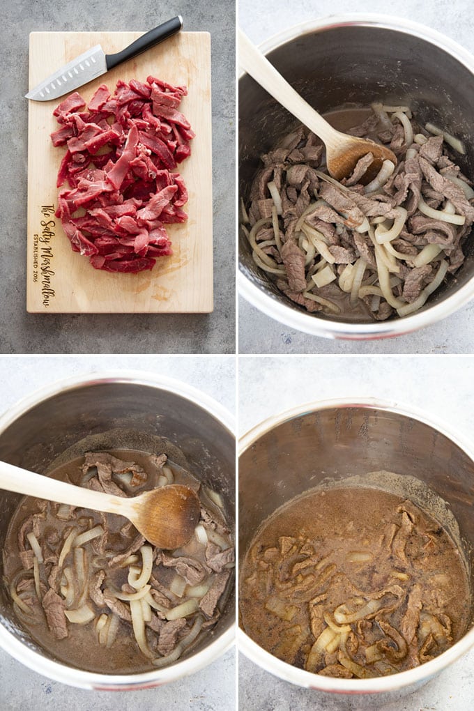 steps to make instant pot philly cheesesteak