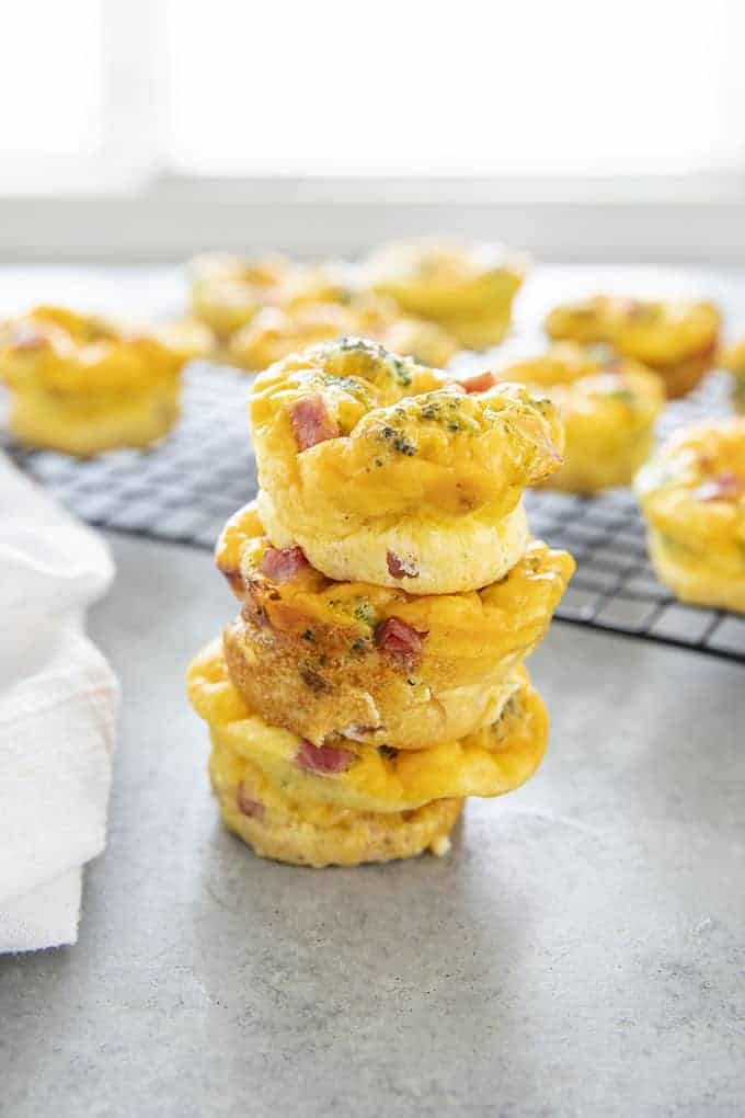 stack of egg muffins