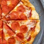 sliced thin crust pizza