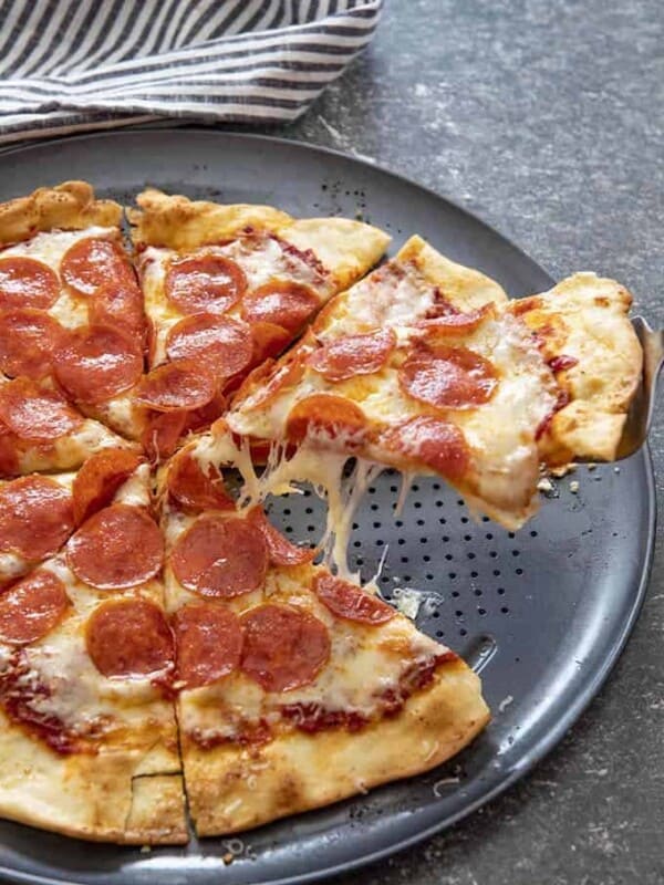 thin crust pizza slice