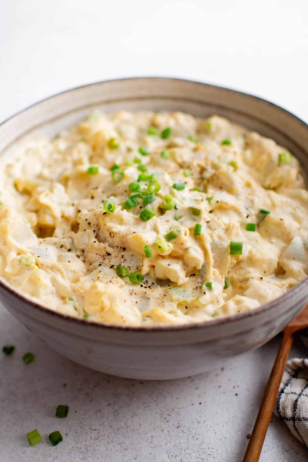 potato salad in a serving bowl