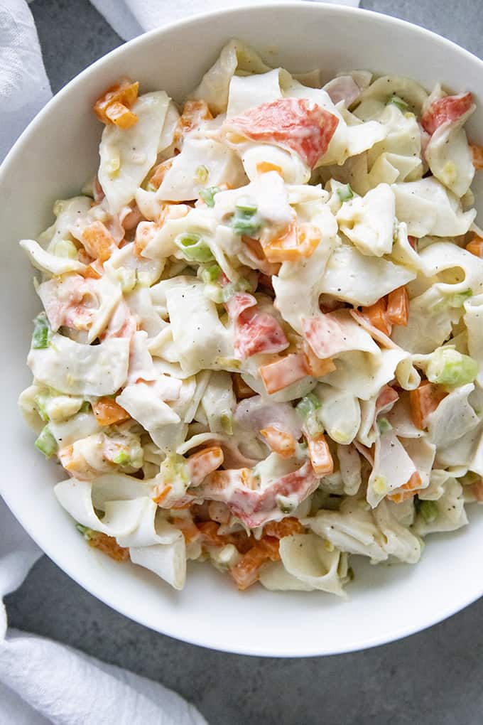 picture of crab salad in a bowl