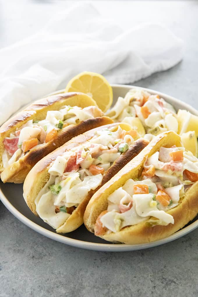 crab salad in buns