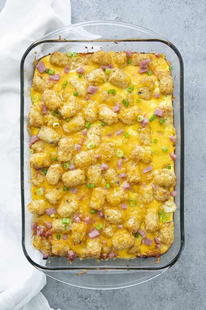 Tater Tot Breakfast Casserole The Salty Marshmallow