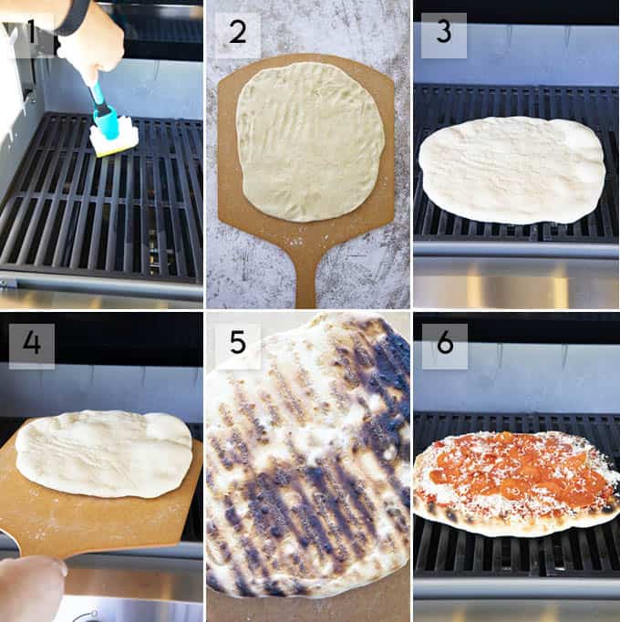 photo collage how to make grilled pizza