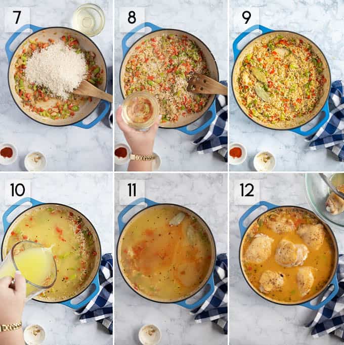 arroz con pollo step by step instructions 6-12