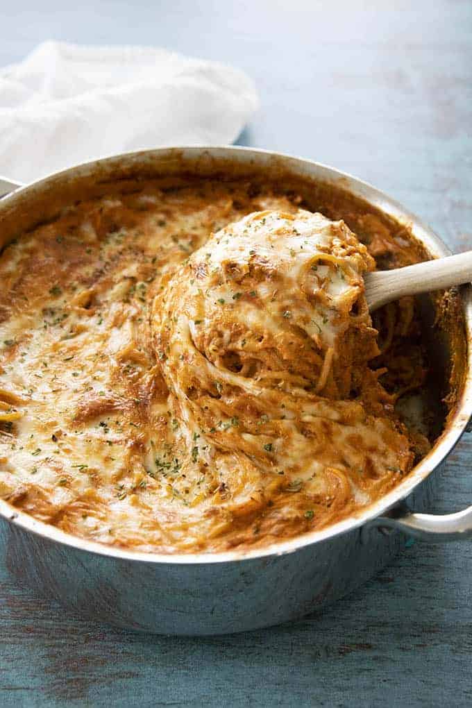 Crock pot spaghetti pie