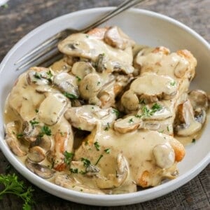 Chicken Mushroom in a plate