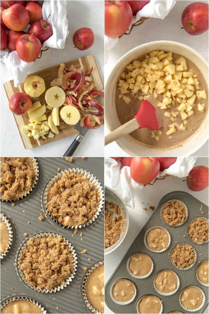 steps to make homemade apple cinnamon muffins