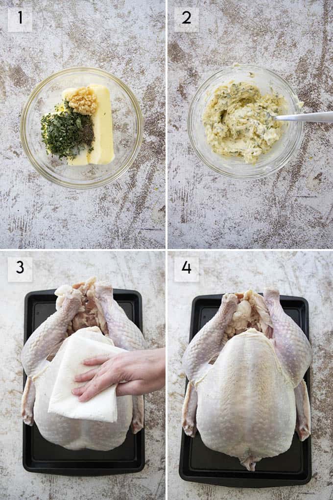 photo collage how to roast a turkey