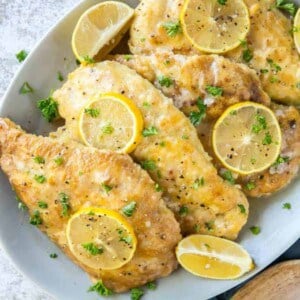 chicken francese on a plate