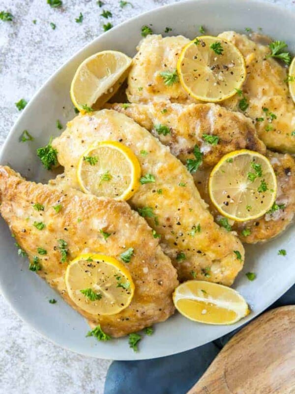 chicken francese on a plate