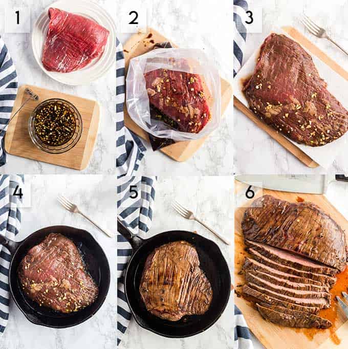 Step by Step photos for making London Broil 
