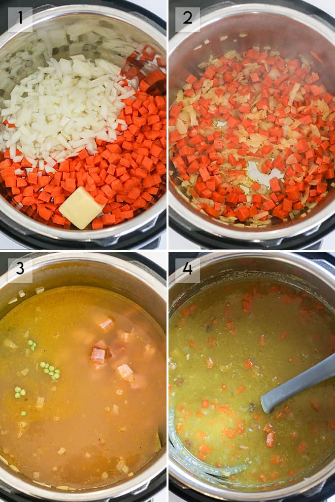 Steps on how to make make split pea soup