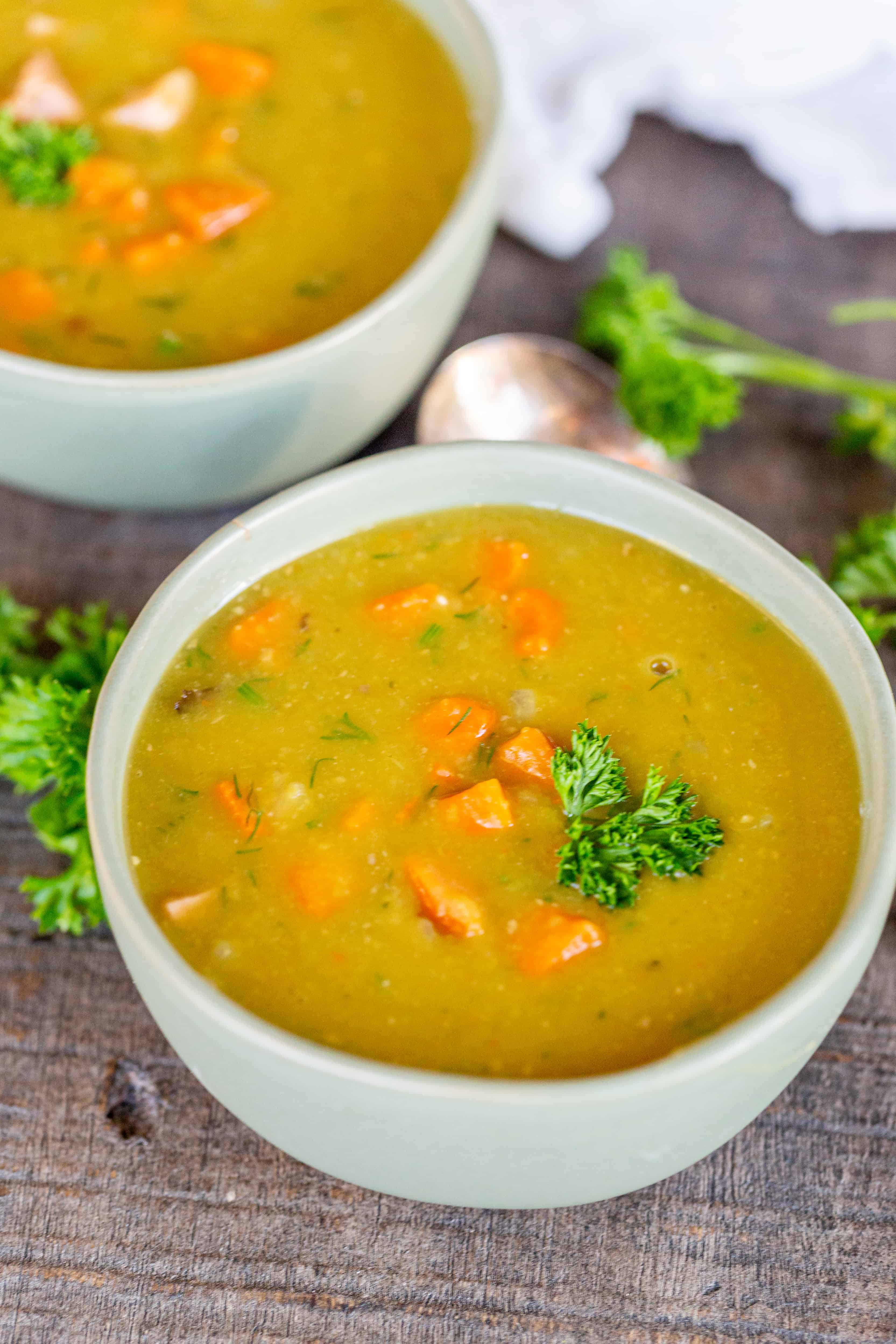 Instant Pot Split Pea Soup with Ham - Bowl of Delicious