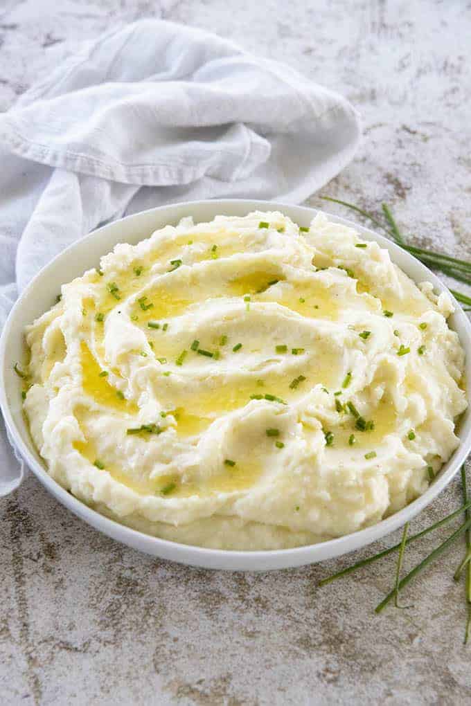 mashed potatoes in a bowl