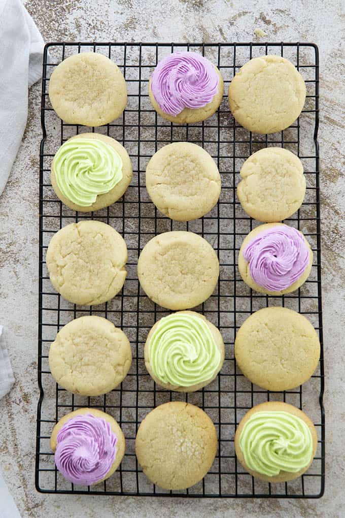 sugar cookies on wire rack