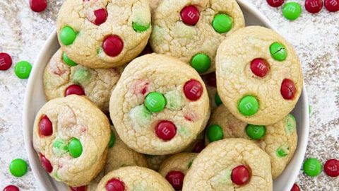 Peanut Butter M&M Cookies - The Salty Marshmallow