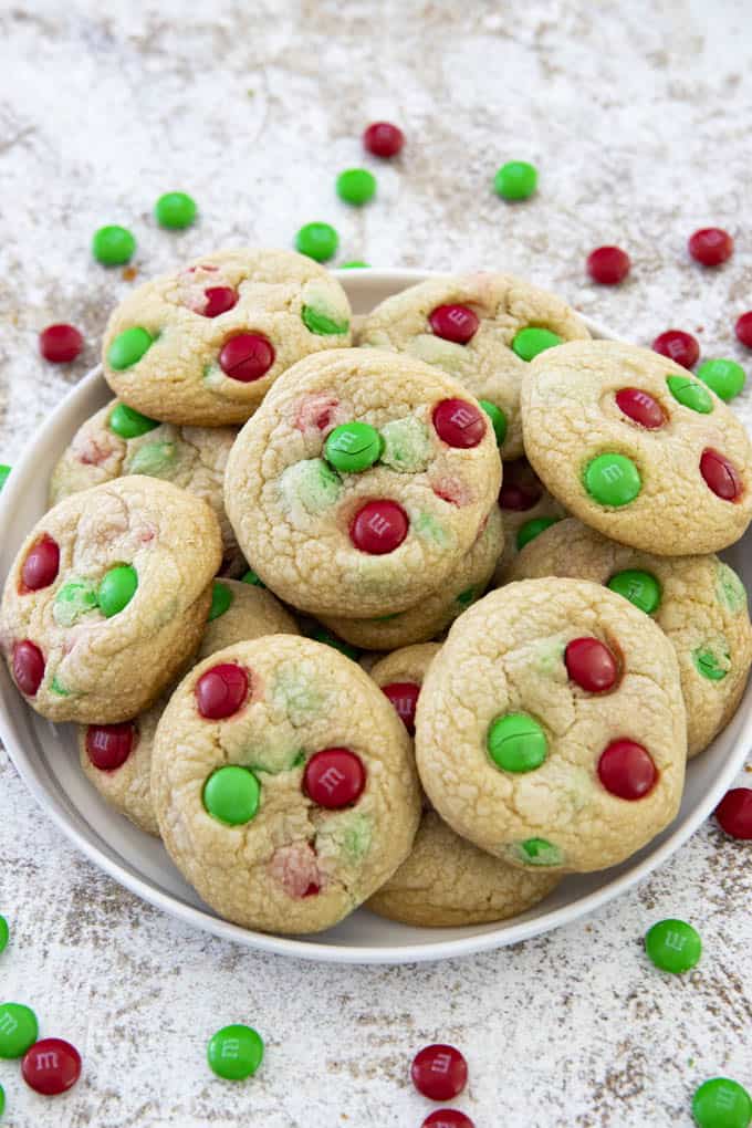 Peanut Butter M&M Cookies - The Salty Marshmallow