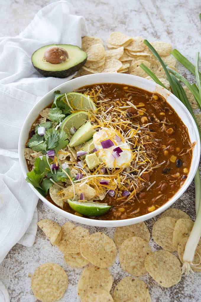 bowl of enchilada soup