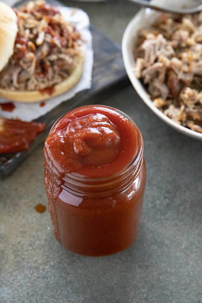 bbq sauce in a jar