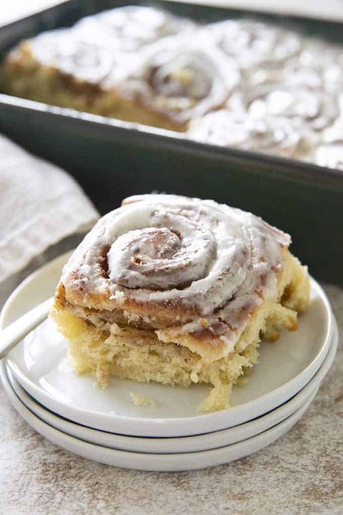 cinnamon roll on a plate