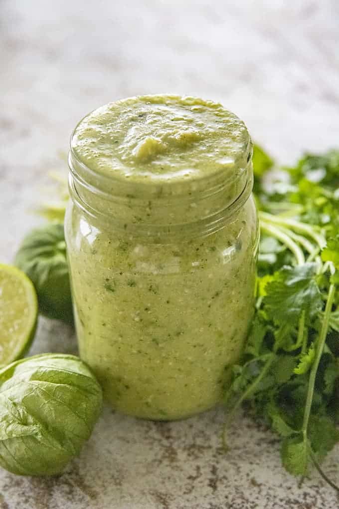 jar of salsa verde