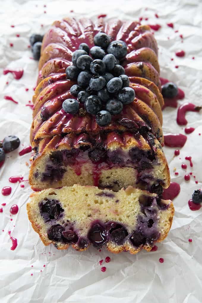 lemon blueberry cake slice