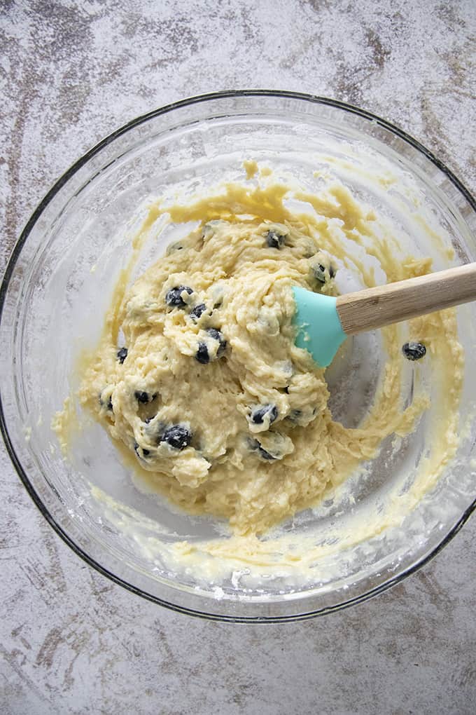 lemon blueberry cake batter