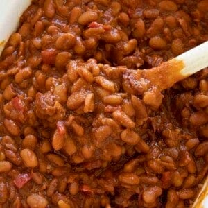 baked beans in pan