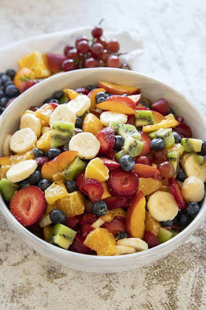 fruit salad in bowl