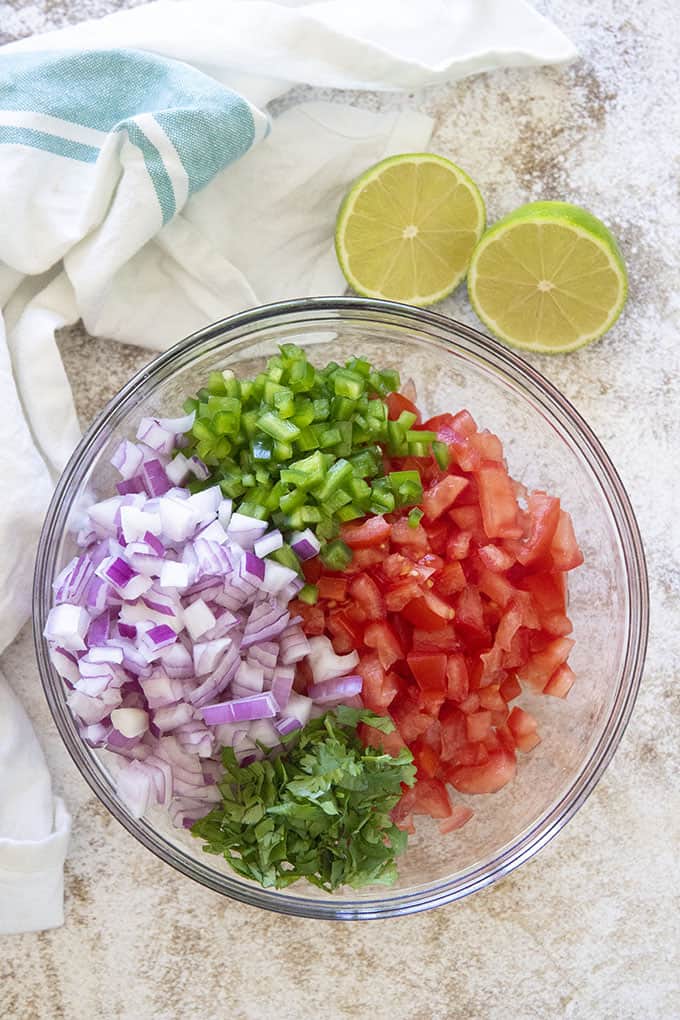 ingredients for pico de gallo