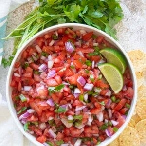 bowl of pico de gallo