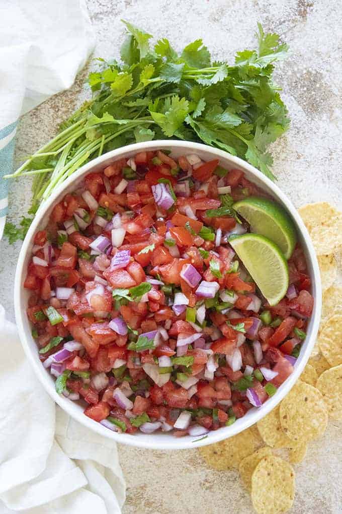 bowl of pico de gallo