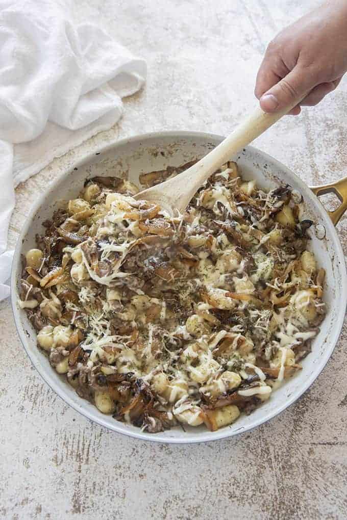 french onion beef gnocchi