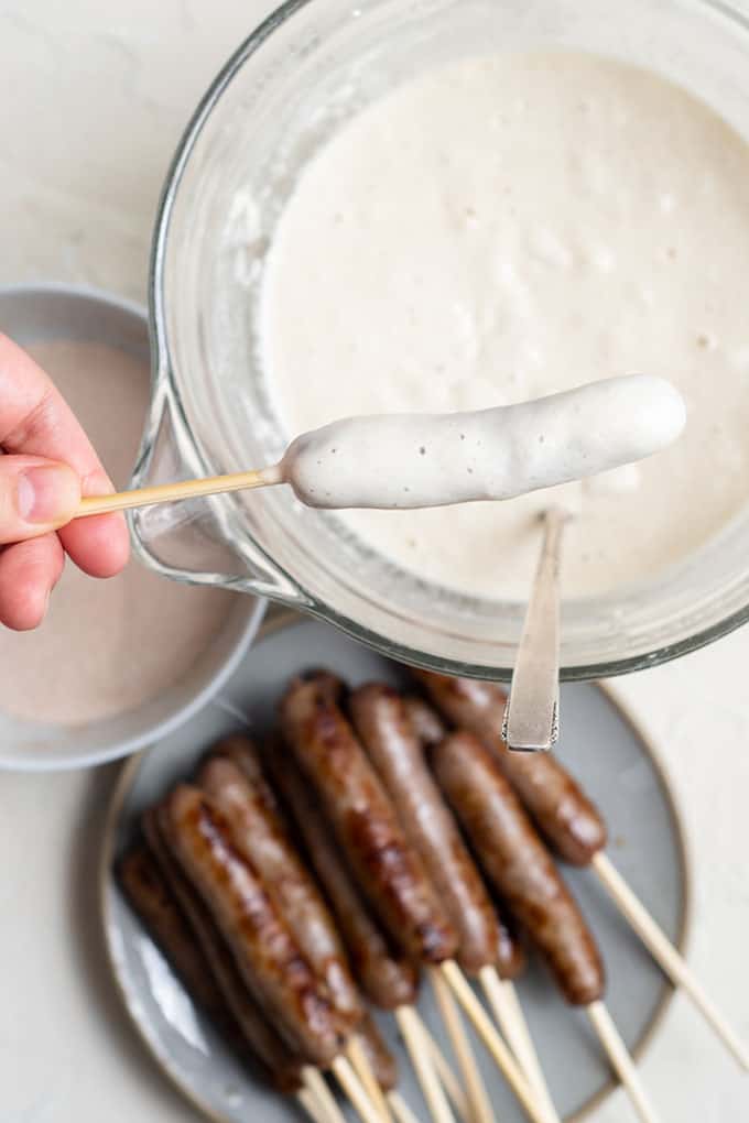 Sausage Pancake Corn Dogs - Cooks Well With Others