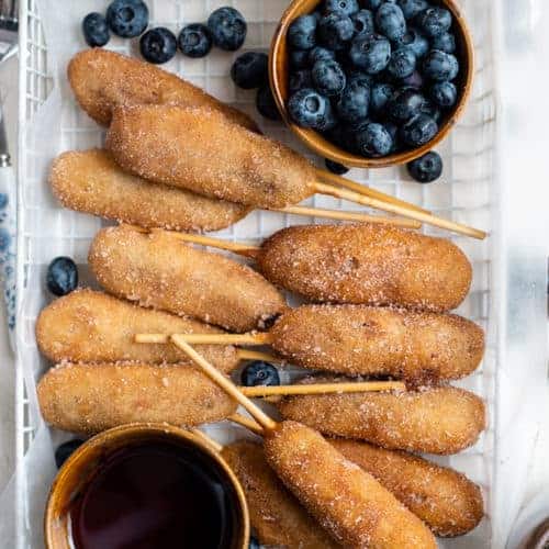 Corndogs with shop pancake mix