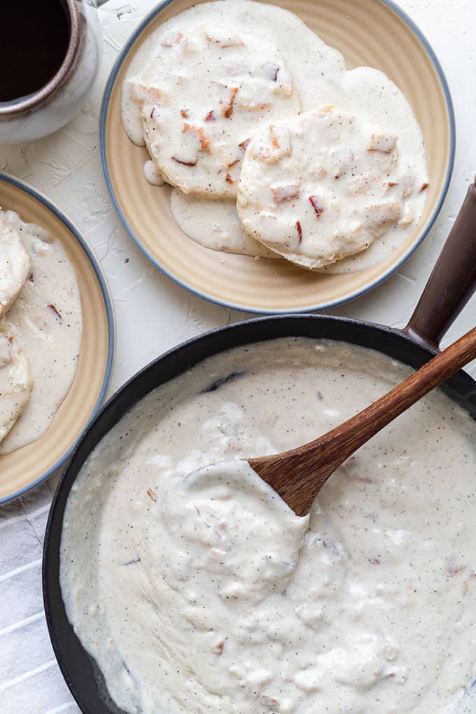 bacon gravy in pan