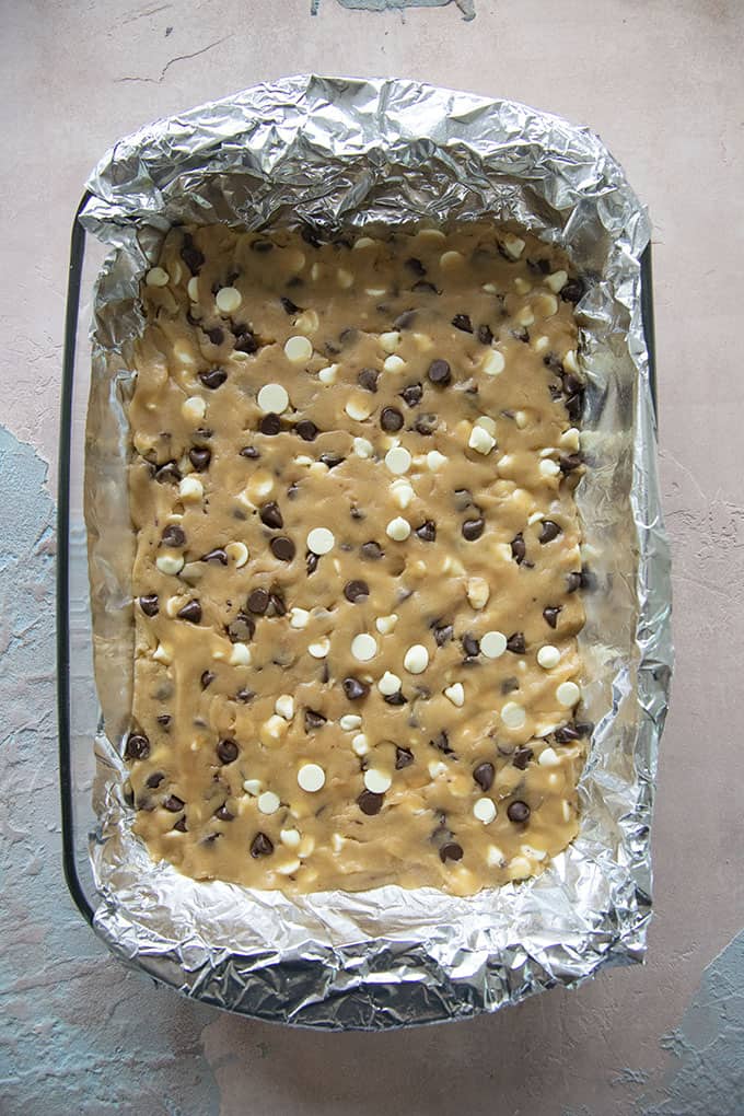 brown butter sugar cookie bars in pan