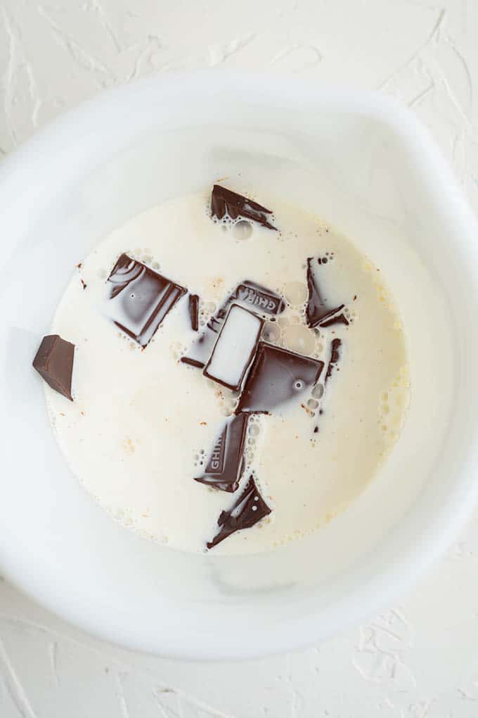 puff pastry donut glaze in a bowl