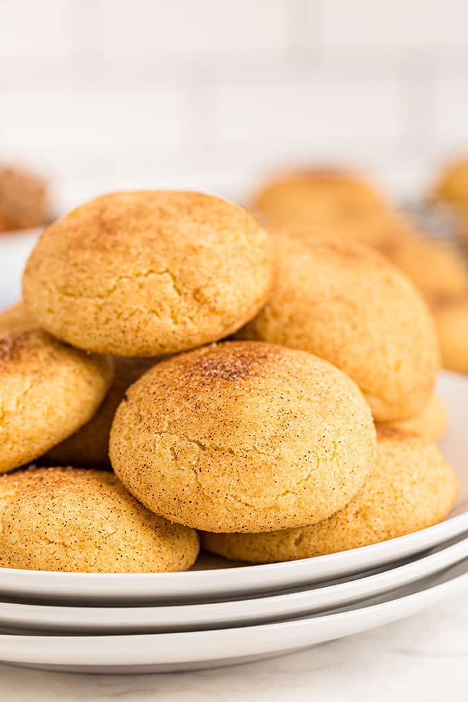 snickerdoodle cookies on a plate