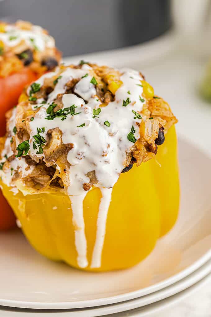 crockpot stuffed peppers