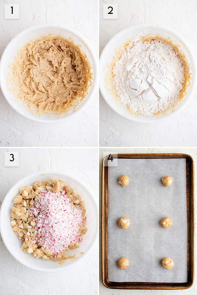 photo collage how to make peppermint cookies