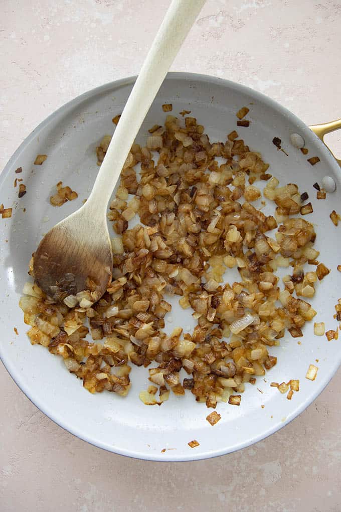 caramelized onions in pan