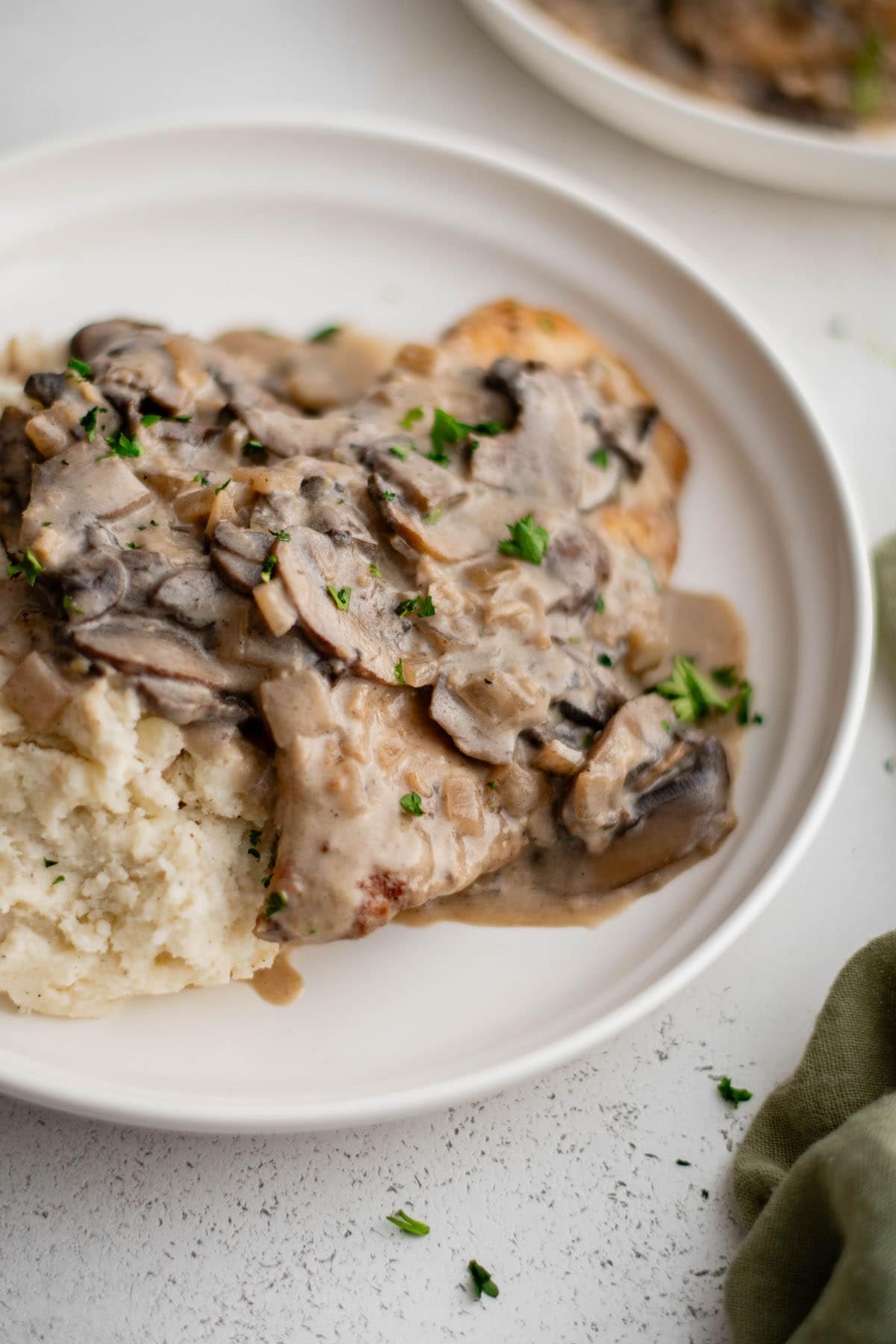 chicken marsala on a plate