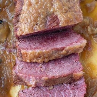 photo of corned beef made in the instant pot