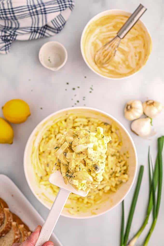 bowl of egg salad recipe