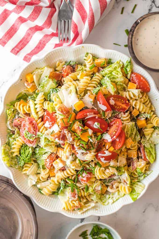 BLT Pasta Salad The Salty Marshmallow