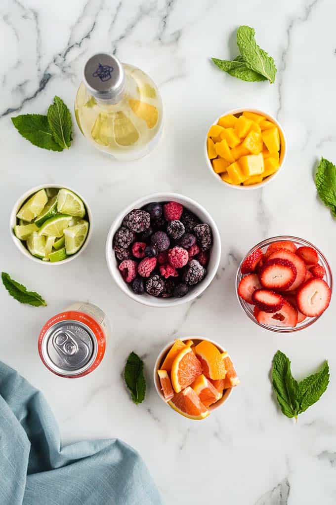 white wine sangria ingredients